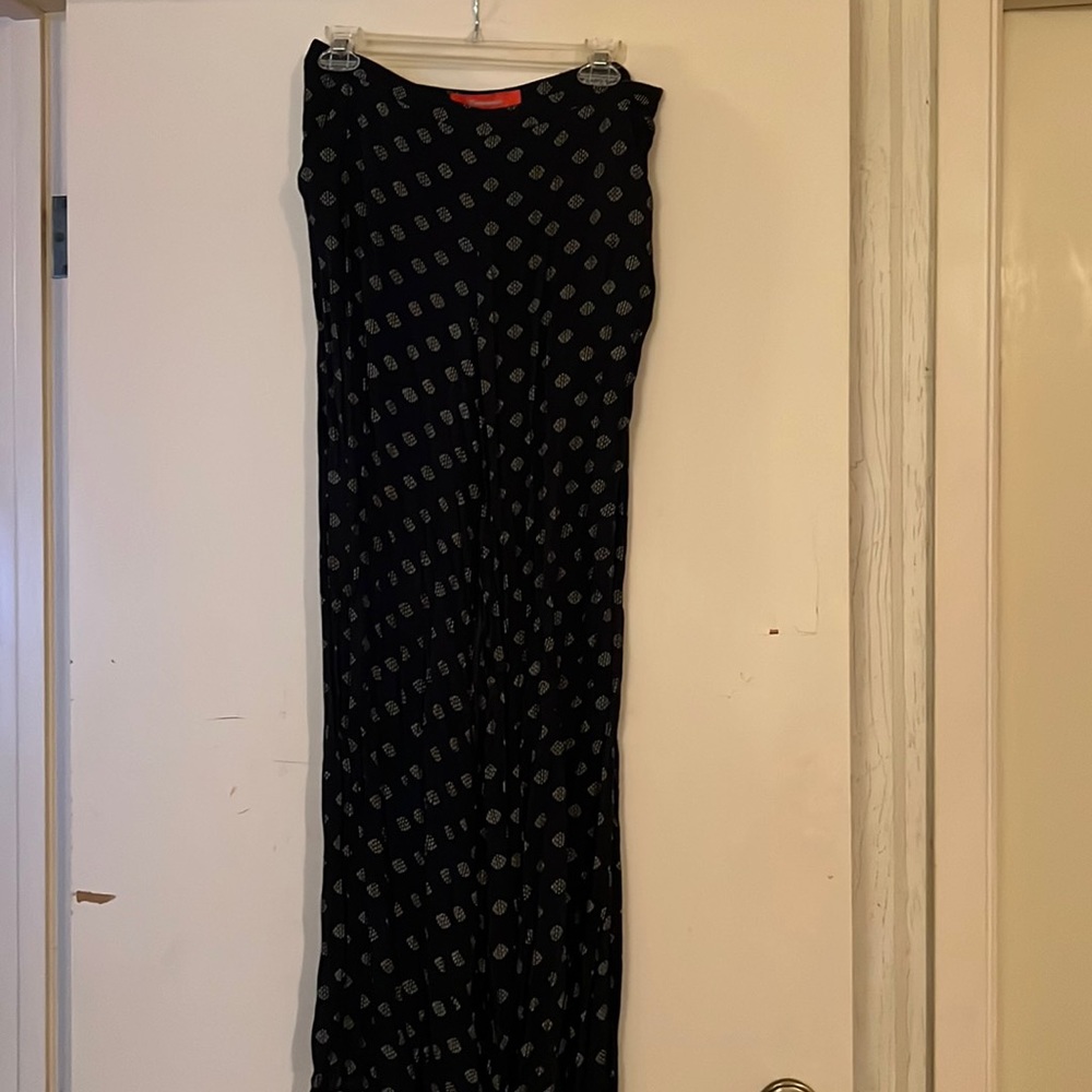 Navy blue printed Anthropologie pants